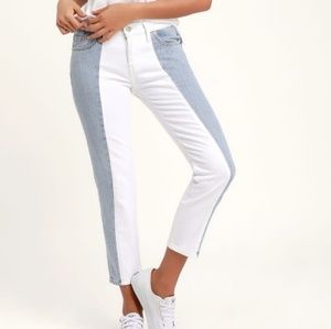 Nwt Levi's 501 Taper Light Wash Cropped Jeans